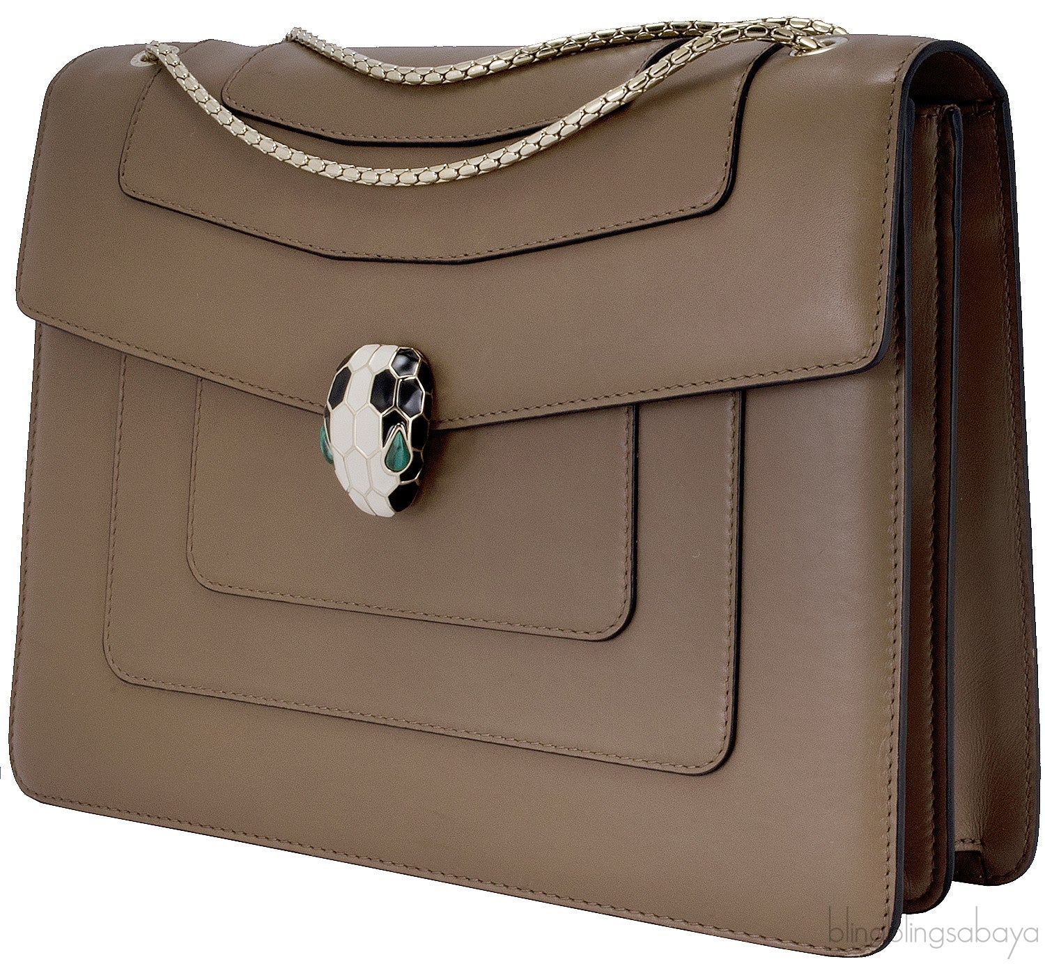 Serpenti Petra Brown Shoulder Bag