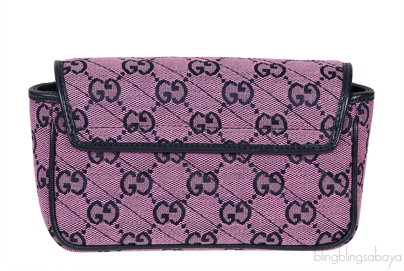Pink GG Marmont Embroidery Super Mini Bag