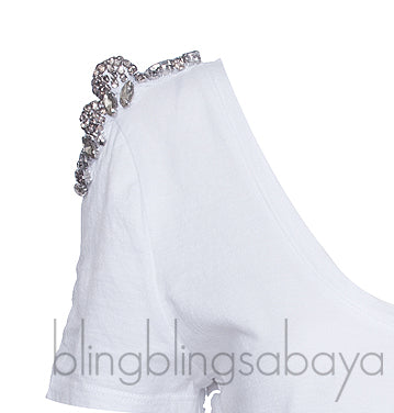 Crystal Emb. White T-shirt