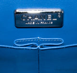 Classic Jumbo Blue Python Flap Bag