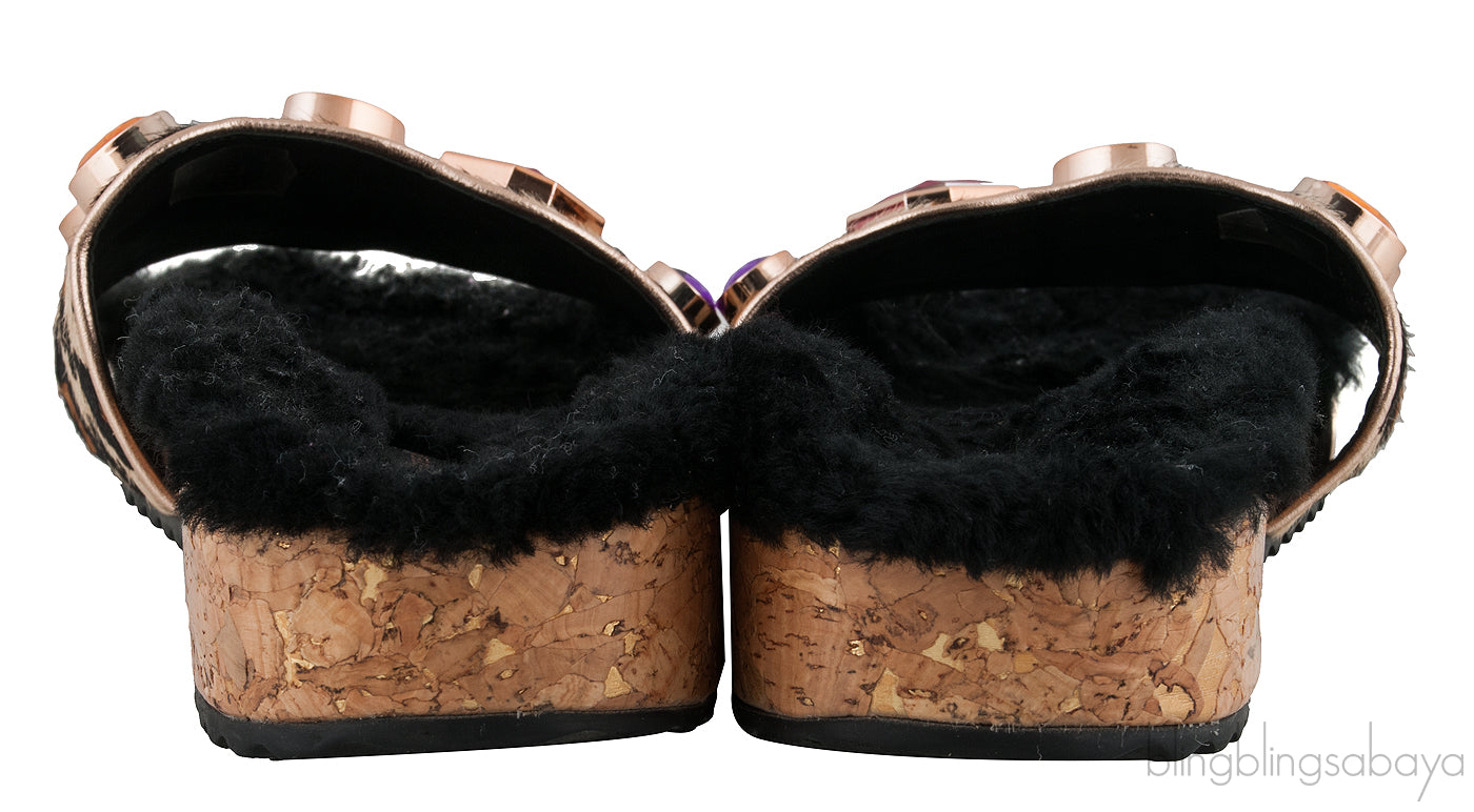 Lyla Gem Leopard Slide