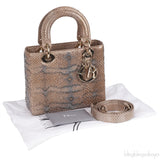 Lady Dior Beaded Python Small Handbag GHW