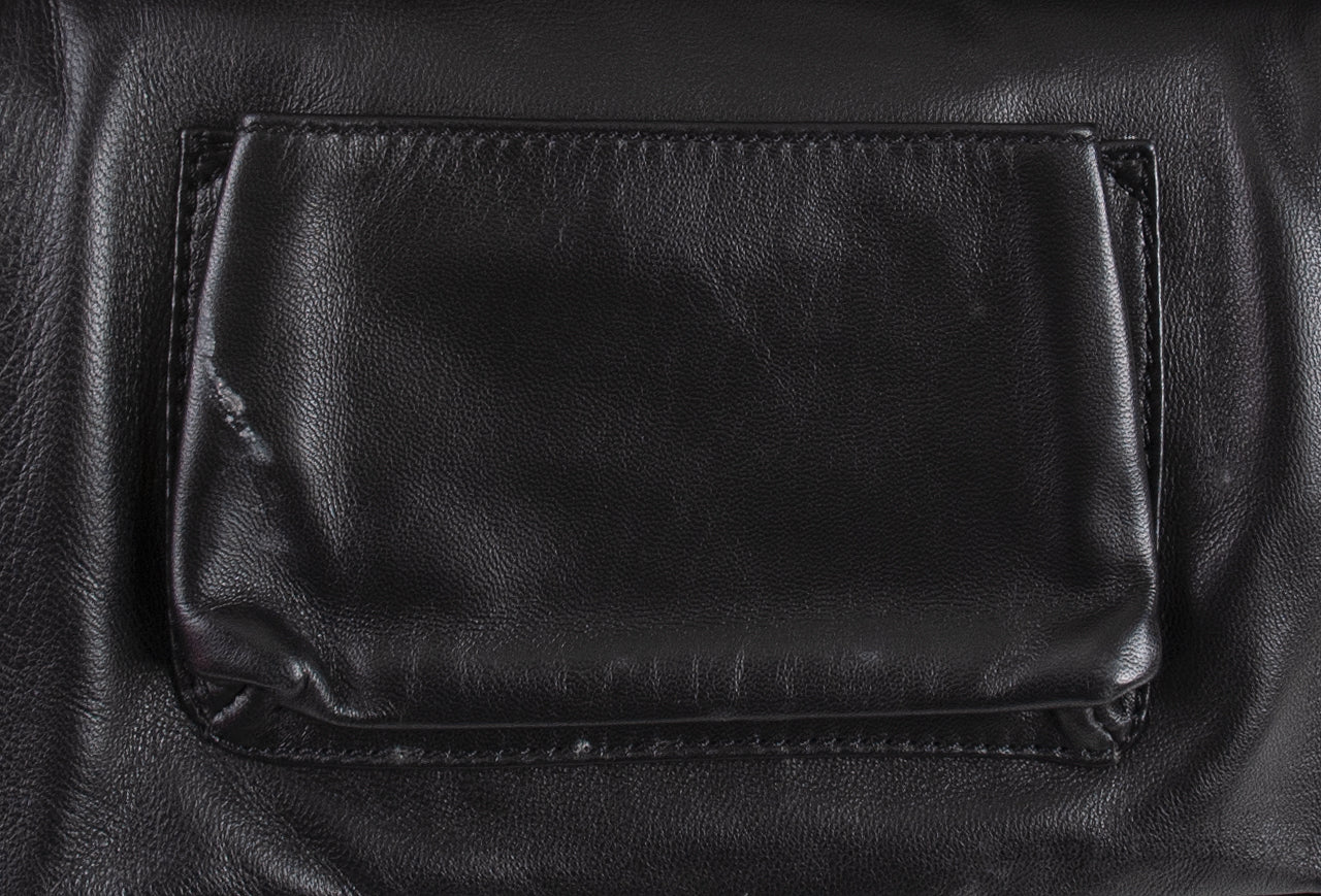 Black Python and Mink Fur Bag