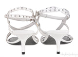 White Monogram Citizen Strappy Sandals