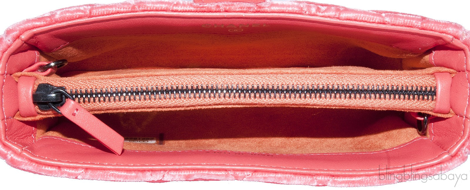 Velvet Orange Small Clutch w/ Chain