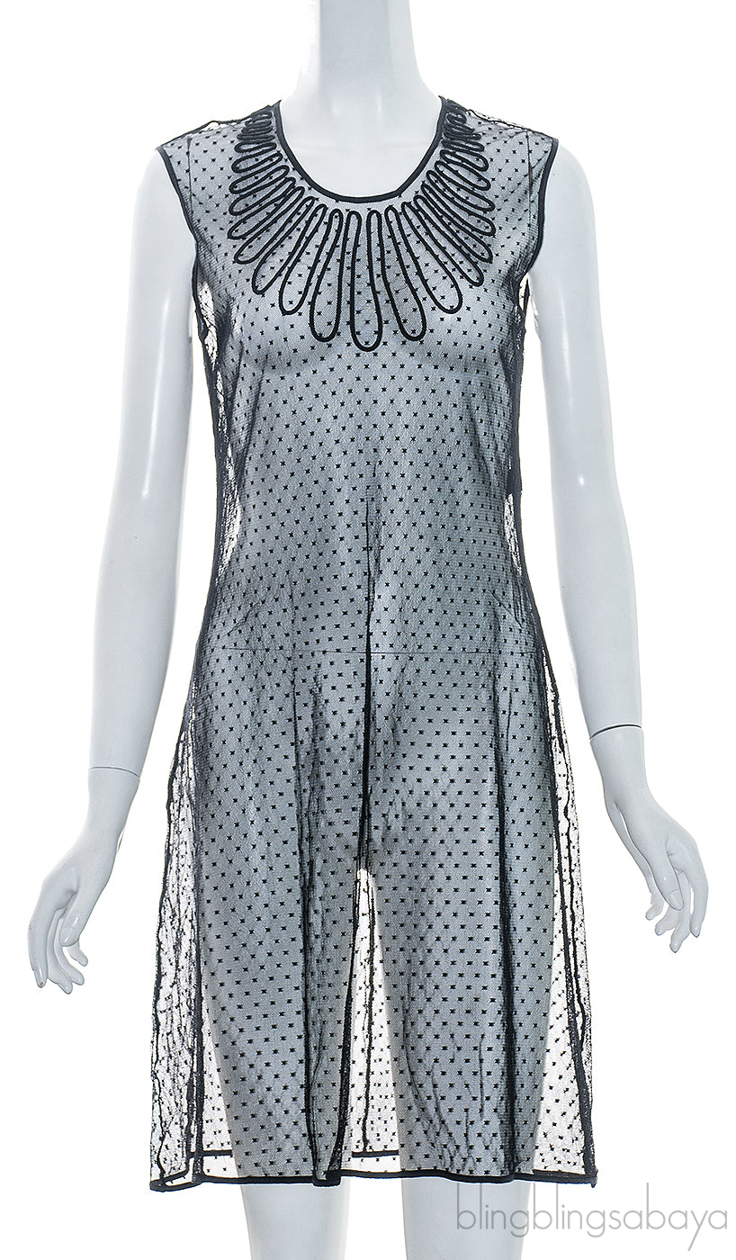 Polka Dot Sheer Camisole Dress