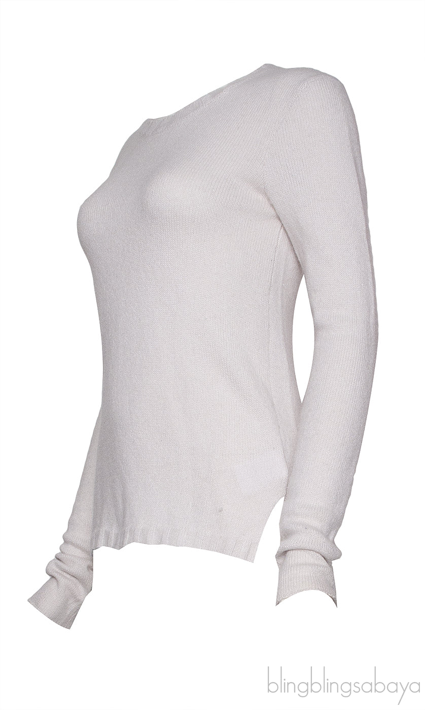 James Perse Off-white Cashmere Top