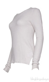 James Perse Off-white Cashmere Top
