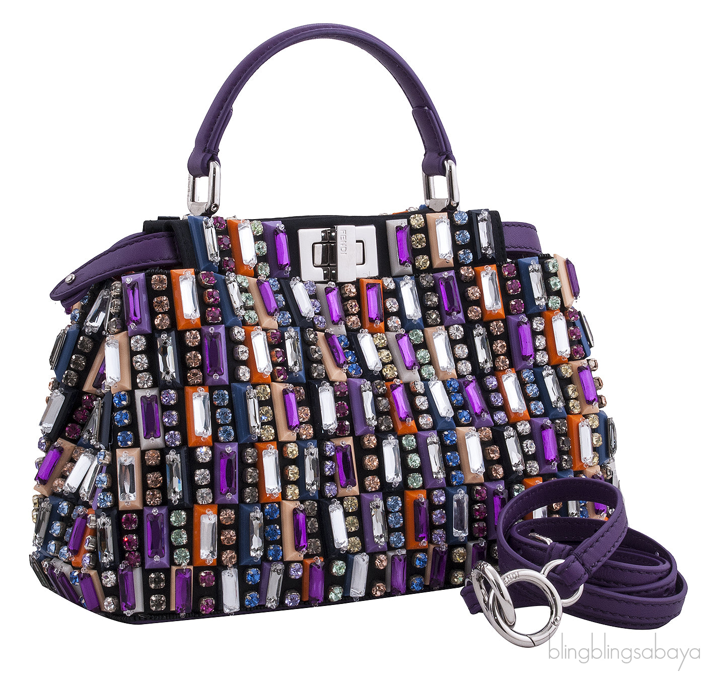 Peekaboo Mini Jeweled Satchel Bag