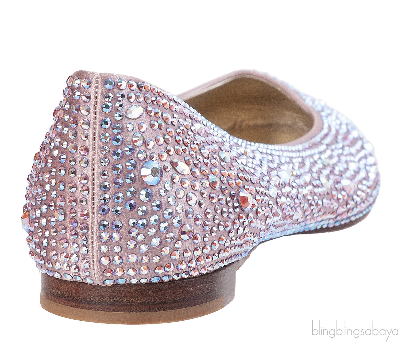 Gina Light Pink Crystal Ballet Shoes