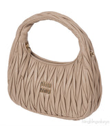 Miu Miu Beige Wander Matellase Nappa Handbag