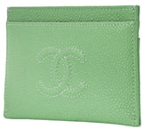 Mint Green Caviar Card Holder