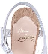 Lafalaise Silver Patent Cork Sandals