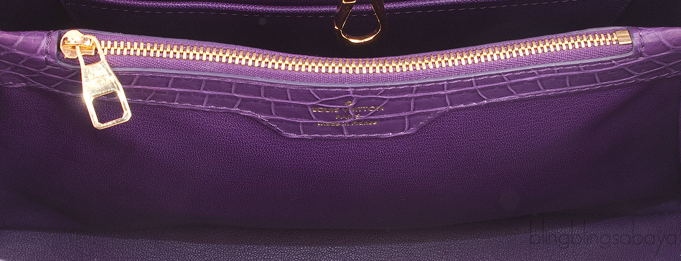 Purple Capucines Crocodile MM*