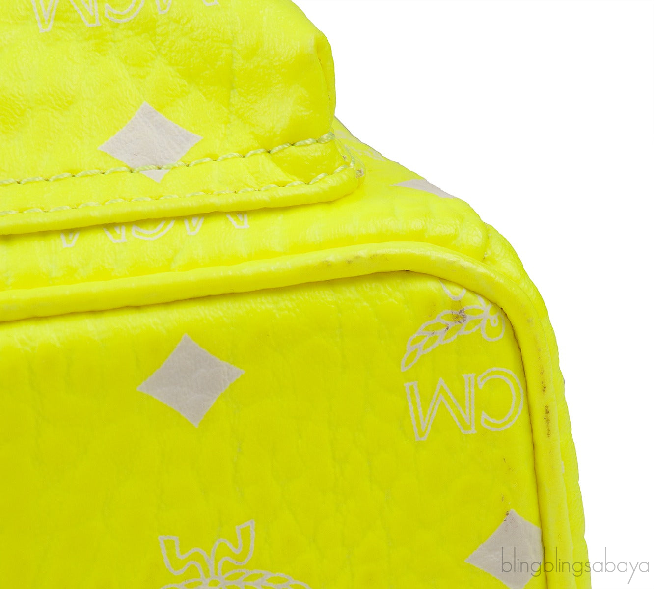 Neon Green Printed Mini Backpack