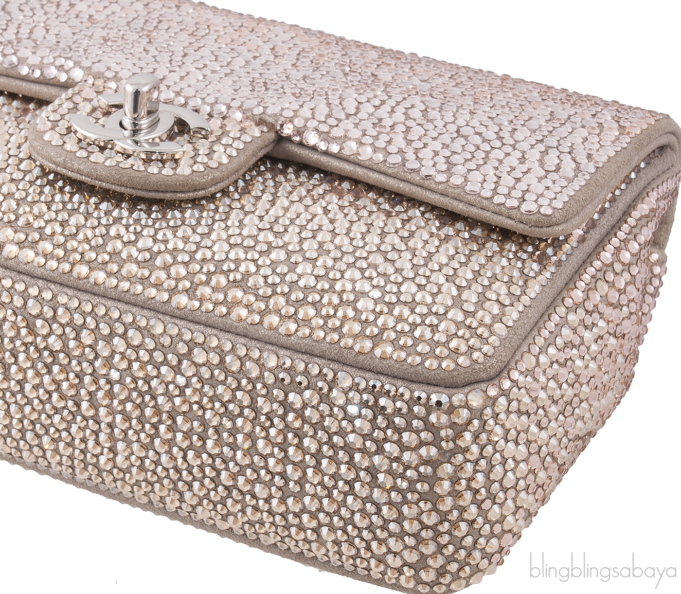 Ombre Strass Mini Flap Bag