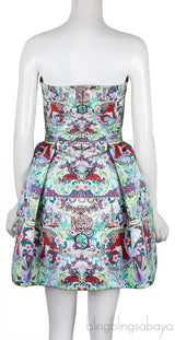 Floral Print Tube Mini Dress