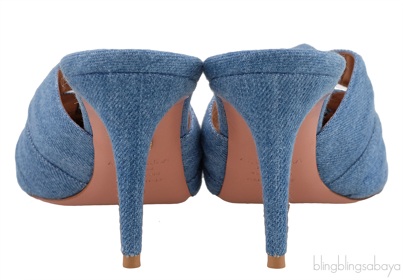Denim Knotted Pointed Sandals