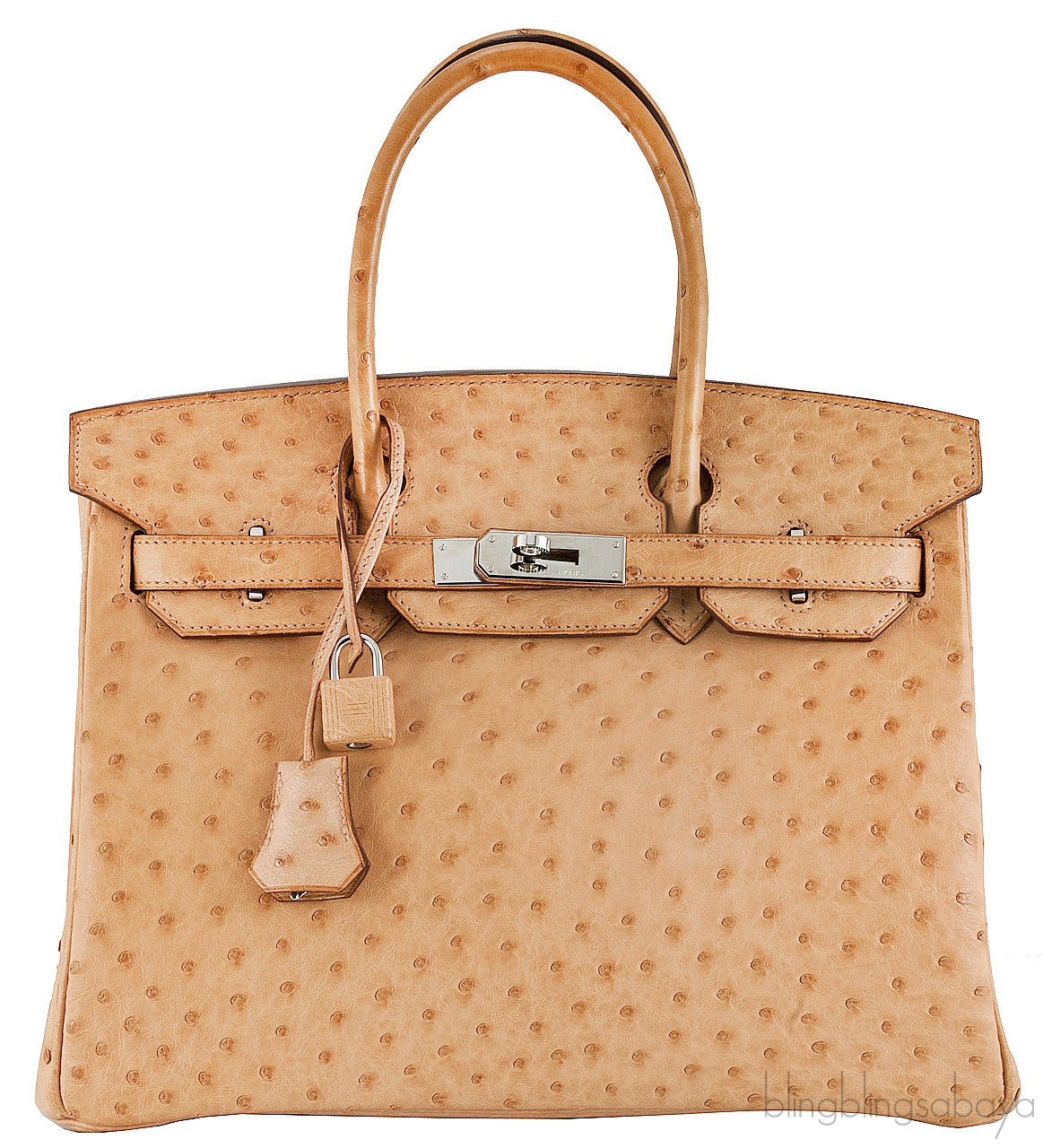 Birkin 30 Natural Gold Ostrich PHW