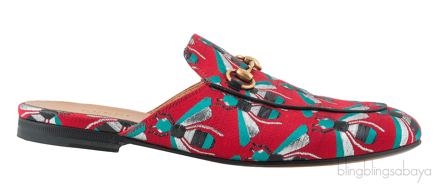 Bee Jacquard Princetown Sandals