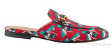 Bee Jacquard Princetown Sandals