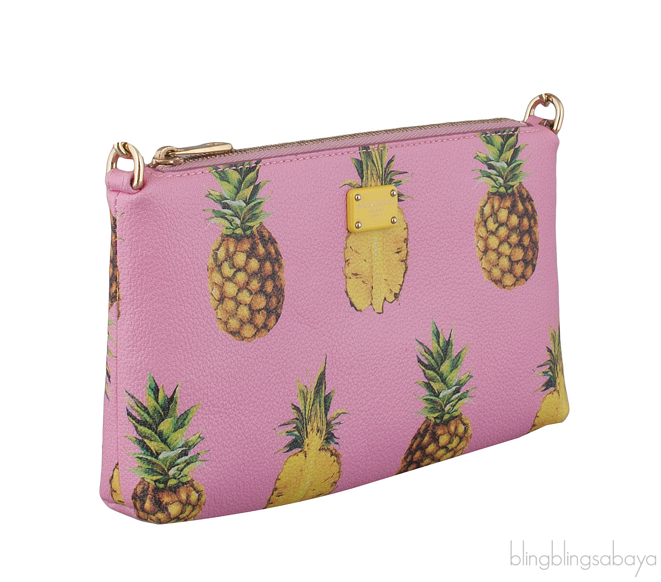 Pink Pineapple Printed Pouch
