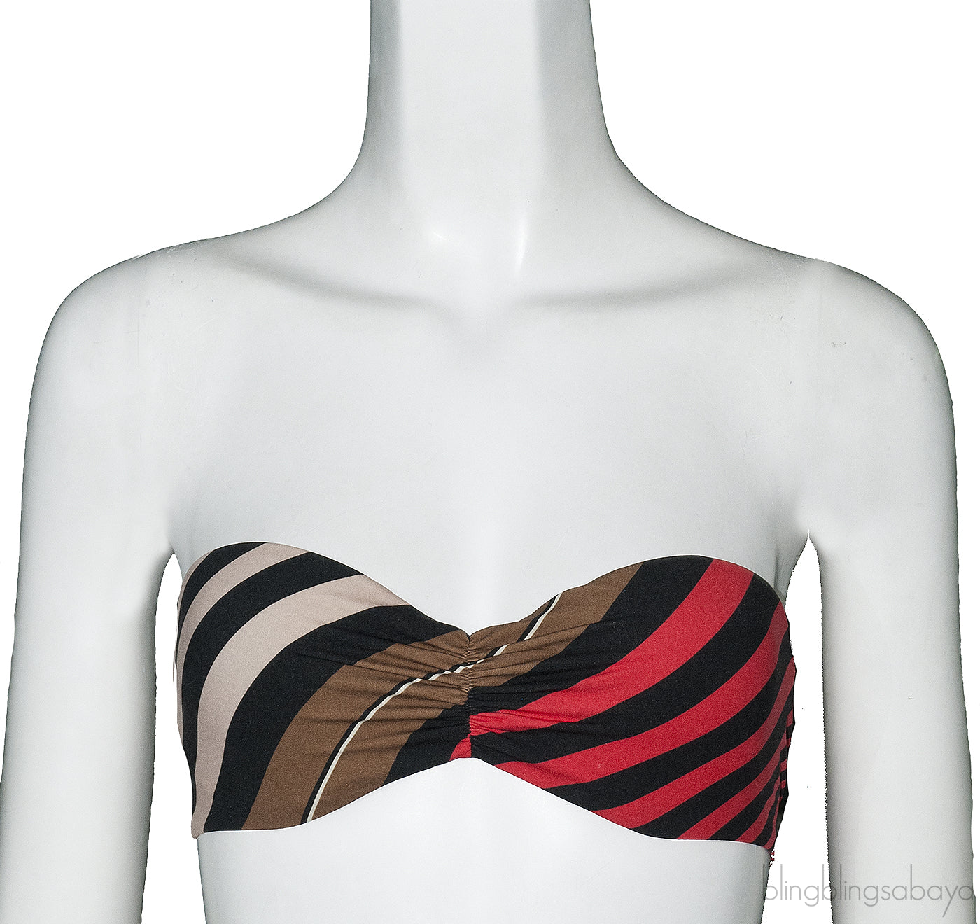 Pequine Striped Bikini & top