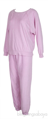 Light Pink Raglan Sweatshirt & Track Pants