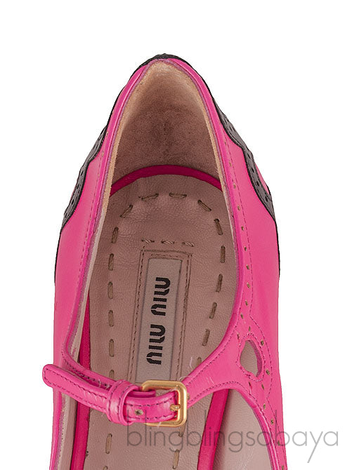 Capreto Bi-color Peep Toe Heels
