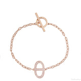 Hermes Chaine d\'ancre Contour Rose Gold Diamond Bracelet