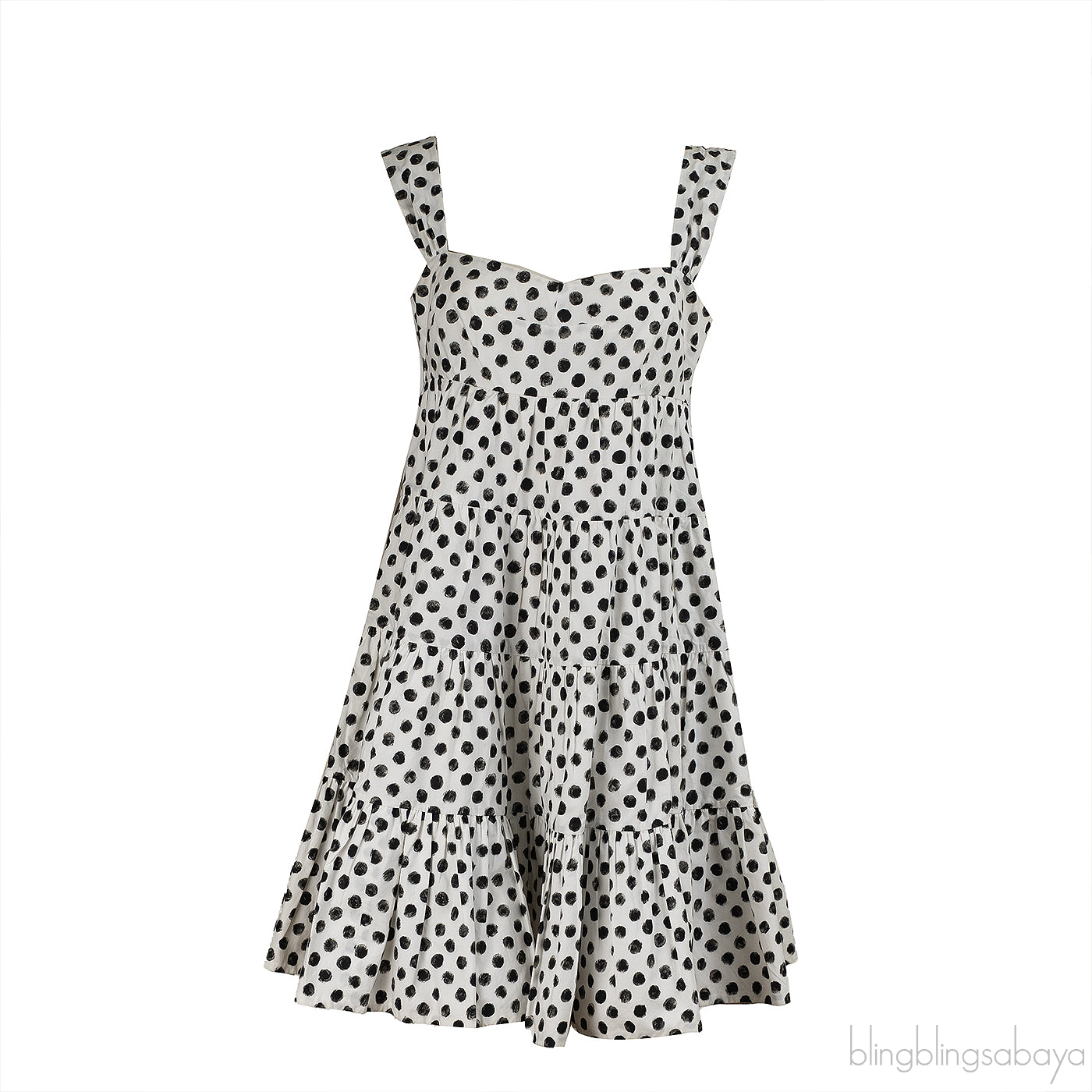 Dolce & Gabbana Polkadot White Sleeveless Dress