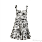 Dolce & Gabbana Polkadot White Sleeveless Dress