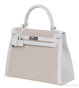 Kelly 25 New White Swift Ecru Beige Toile H PHW