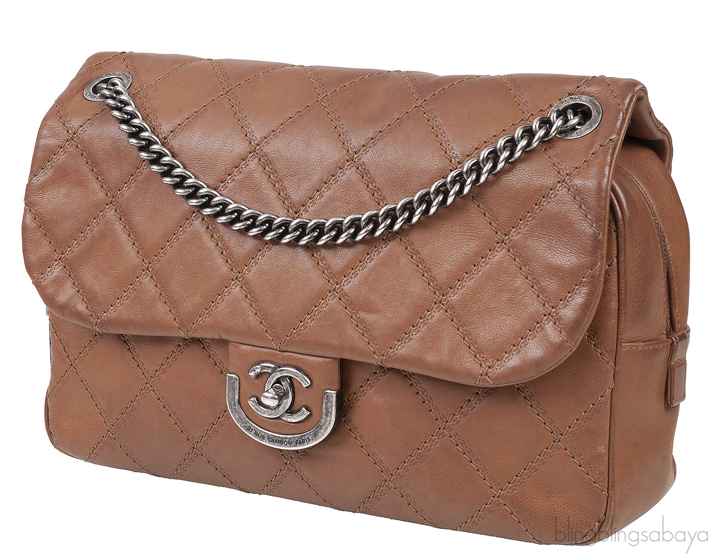 Chanel Brown Quilted Coco Sporran Shoulder Bag
