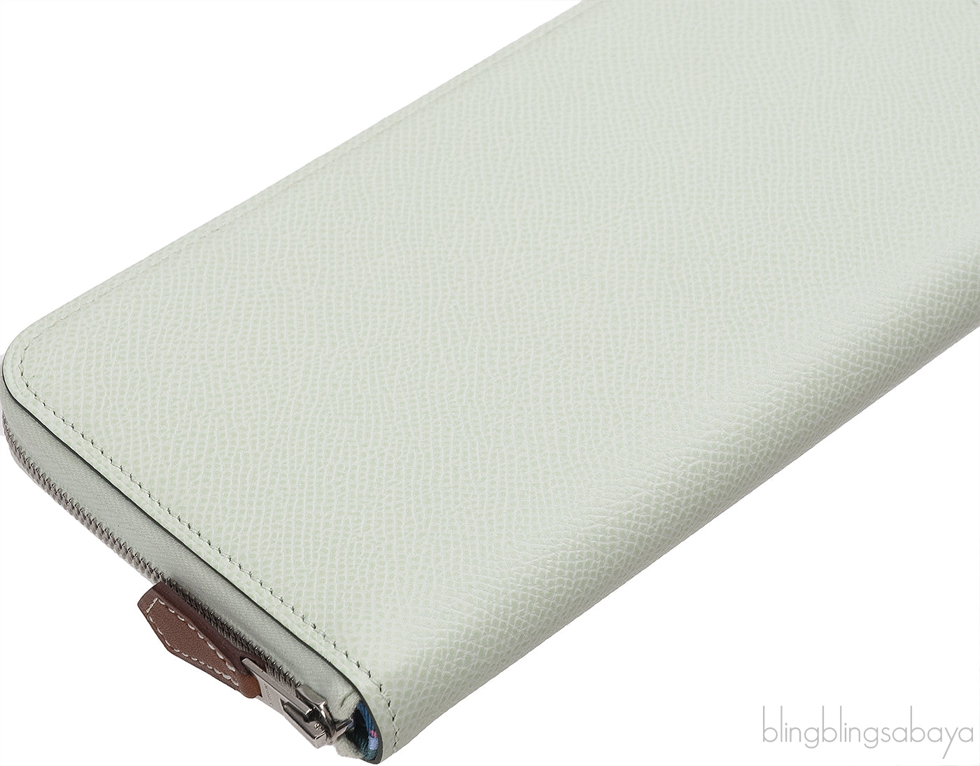 Hermes Vert Fizz Silk\'In Classique Long Wallet