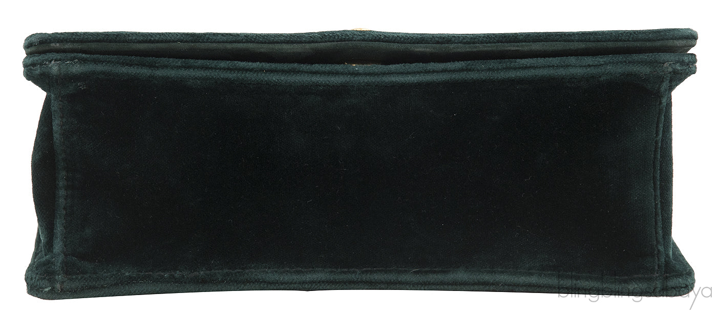 Patina Velvet Bi-color Shoulder Bag