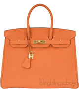 Birkin 35 Orange Togo GHW