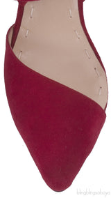 Red Bow Suede Pump