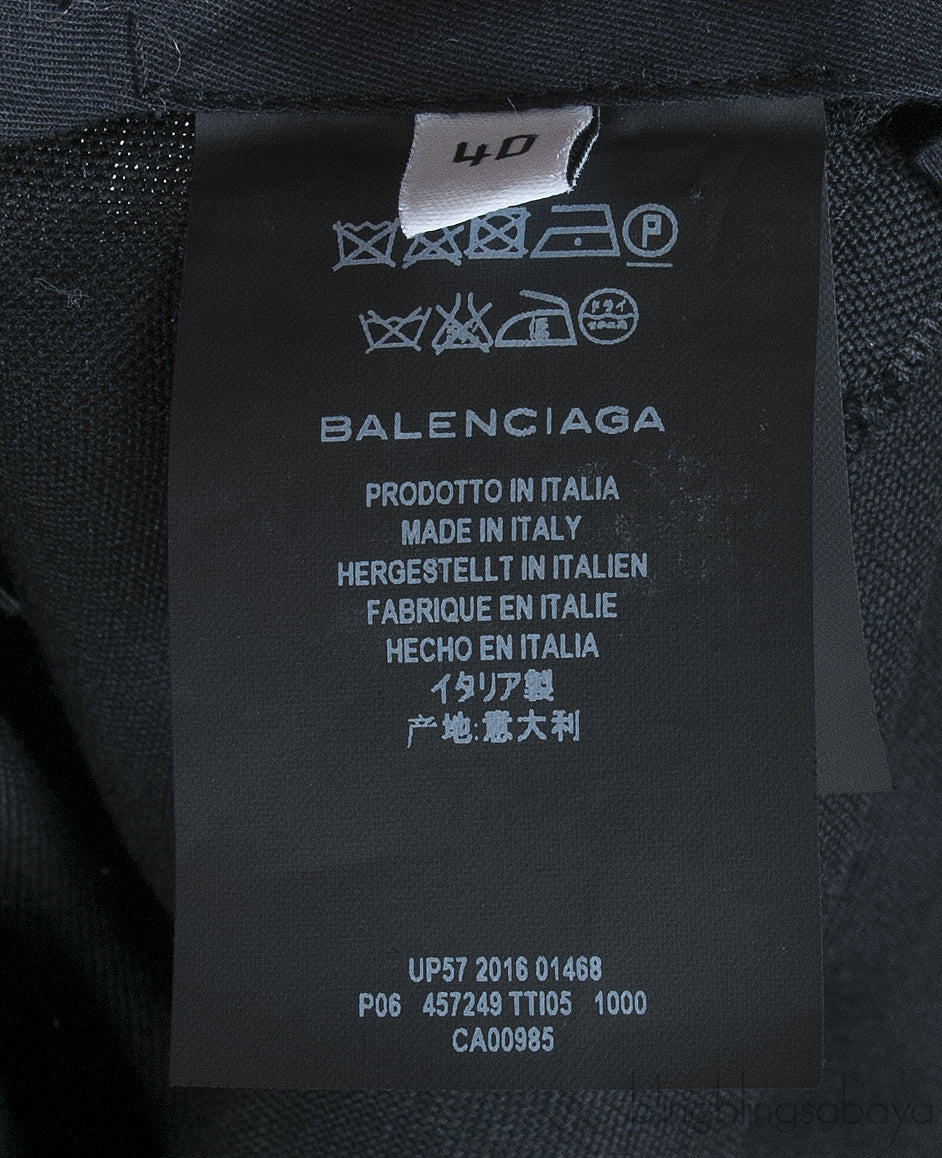 Black Wool Blend Trouser