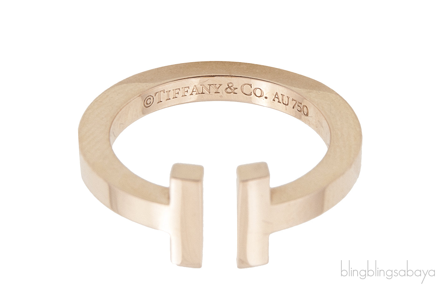 T Square Rose Gold Ring