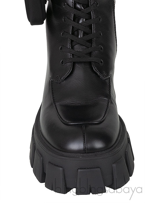 Black Monolith Leather Boots