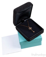 Tiffany & Co. Crown Mini Key Gold & Diamond Necklace