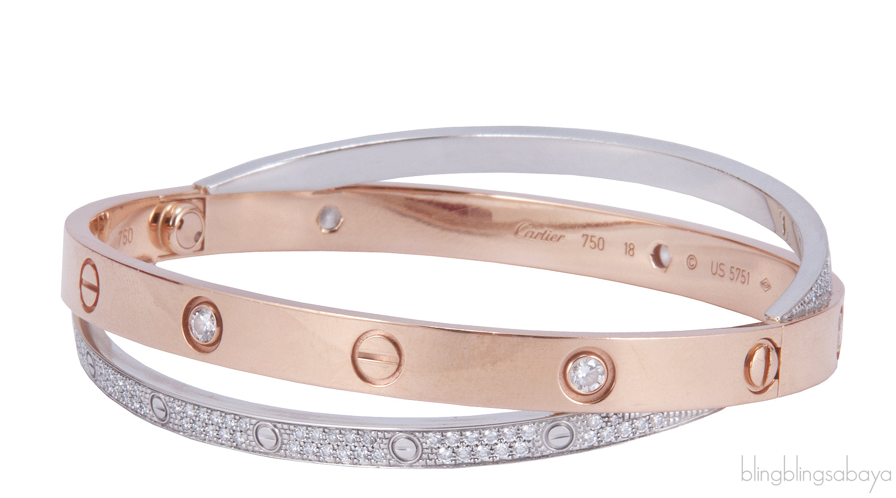 Love Diamond Double Band Bracelet