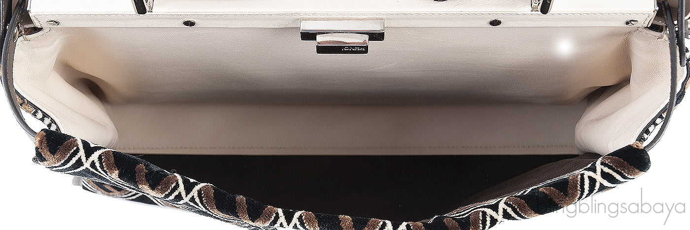 Peekaboo Large Velvet Logo Print