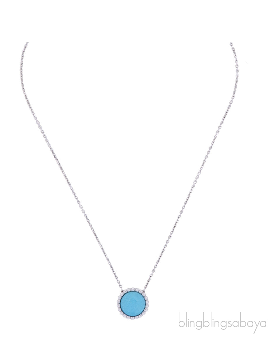 Turquoise Perlée Couleurs Pendant