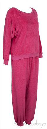 Fuchsia Raglan Sweatshirt & Track Pants