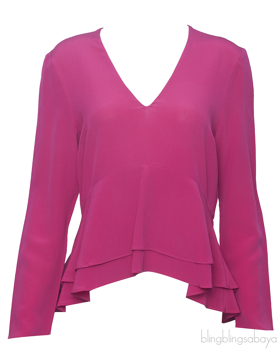 Fuchsia Pink Peplum Top