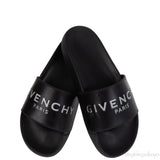 Givenchy Black Logo Print Pool Rubber Slides