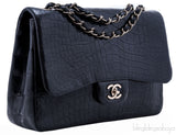 Classic Jumbo Black Shiny Croco