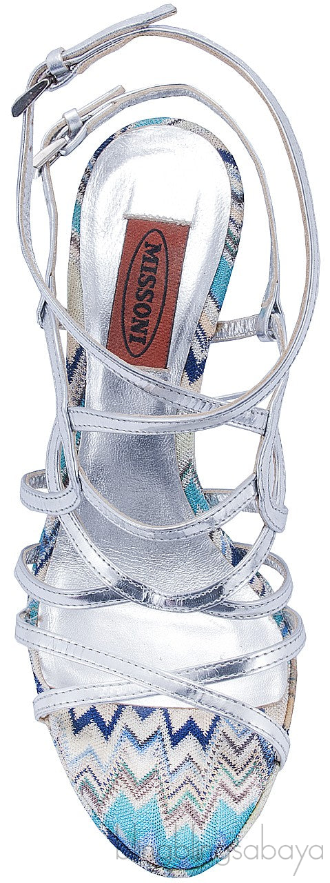 Silver Strappy Sandals